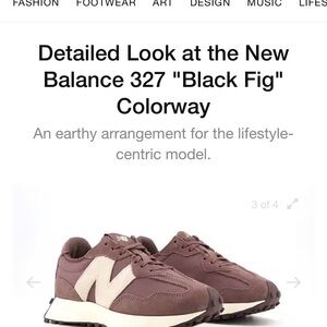 NEW BALANCE 327 Black Fig Womens 9